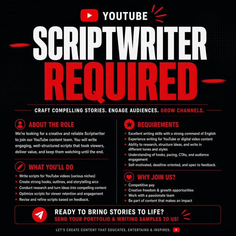 YouTube Script Writer Required 1