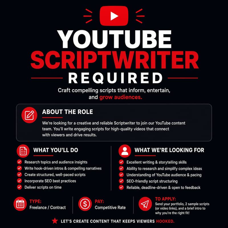 YouTube Script Writer Required 4