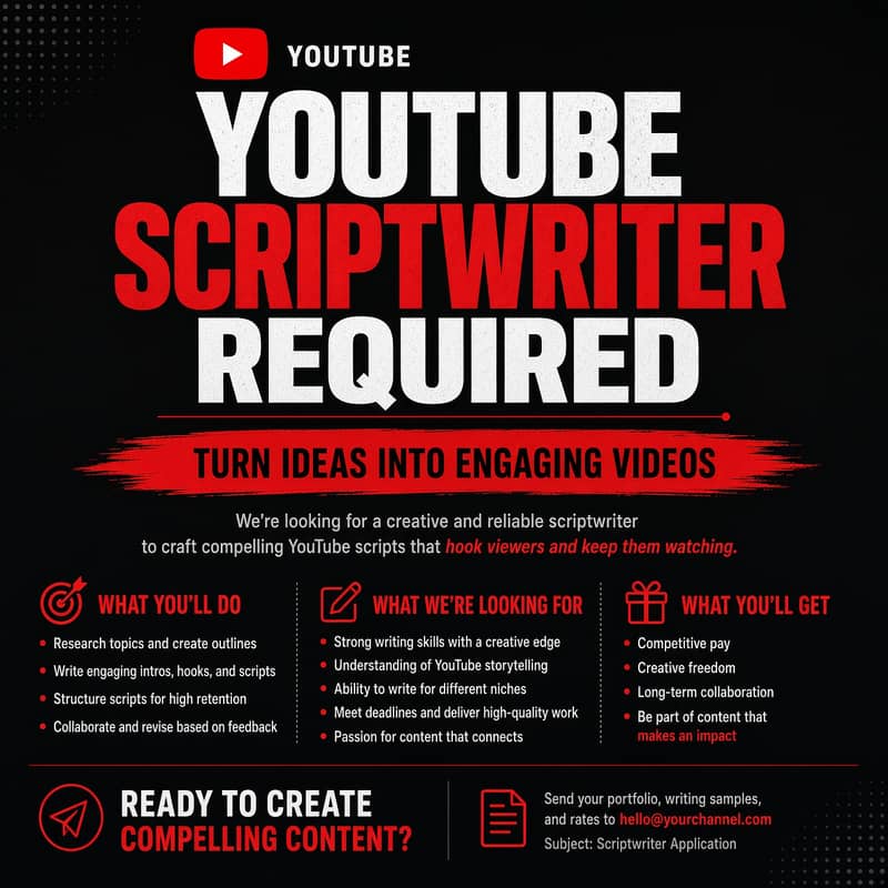 YouTube Script Writer Required 5