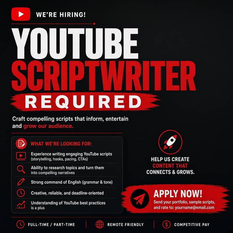 YouTube Script Writer Required 6