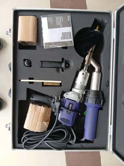 HDPE sheet welding machines, extruder and heat gun