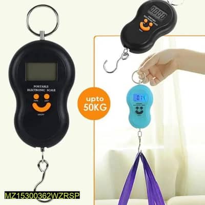 portable digital weight  scale black with keychain