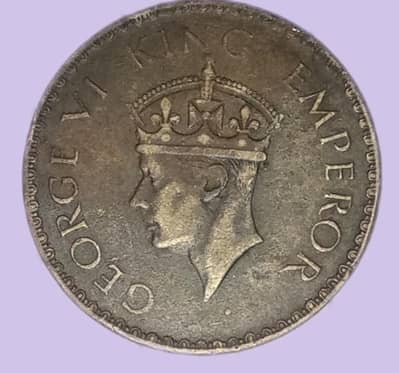 1941 British Indea one rupee coin