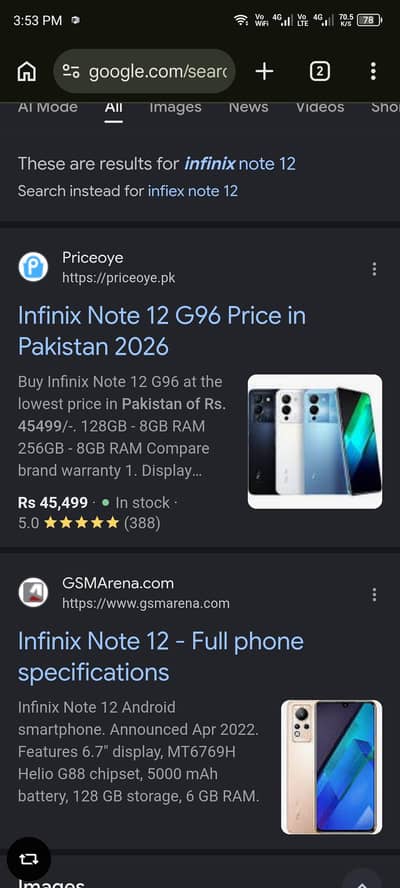 Infinix Note 12