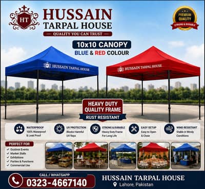 10x10 out door canopy red&blue colour cash on delivery 03234667140
