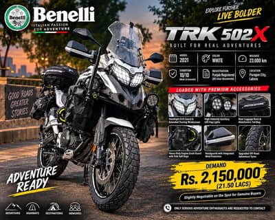 Benelli TRK 502X 2021 White – Mint Condition | Fully Accessory Loaded