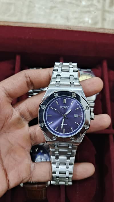 KWC STAINLESS STEEL WATCH. ROYAL OAK DIAL.