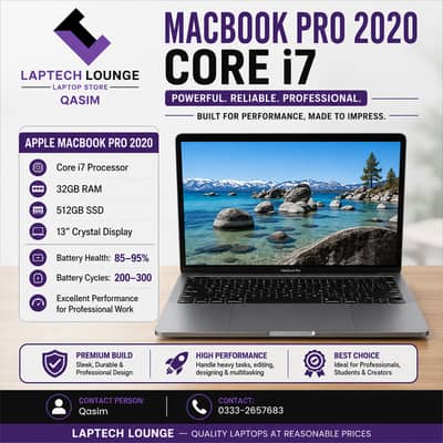 MacBook Pro 2020 | Core i7 | 32GB RAM | 512GB SSD | 13"