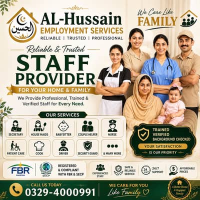 Maids / House Maids / cook / House chef / Baby Sitter maid available