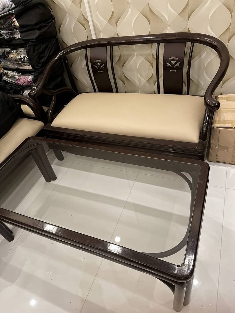 Solid Kikar Wood Sofa Set 1