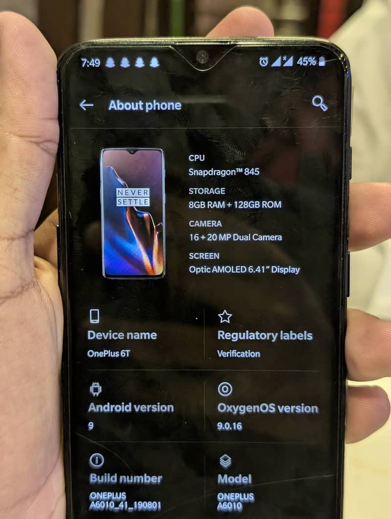 One Plus 6T 2