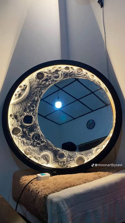 Luxury aesthetic moon wall mirror