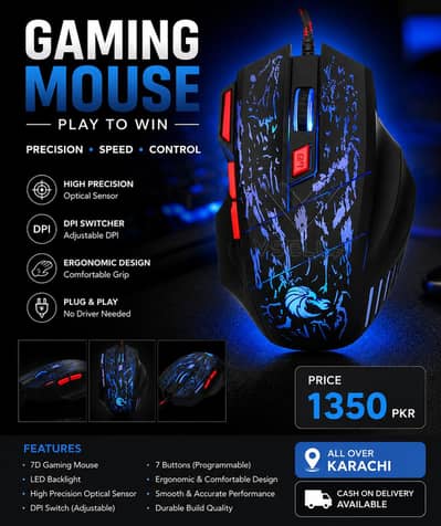 For Sale: RGB Gaming Wired Mouse