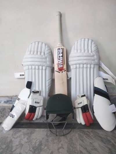 Complete hard ball cricket kit almost new