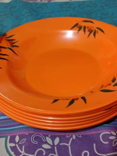 ak small orange dinner set