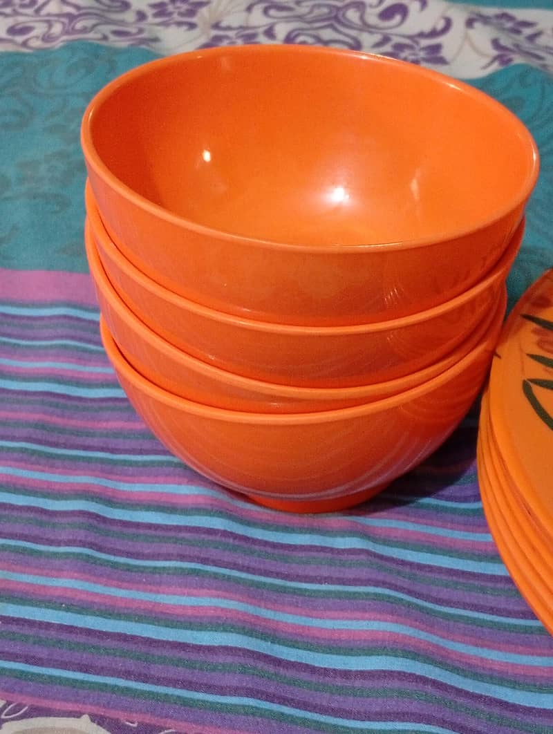 ak small orange dinner set 1