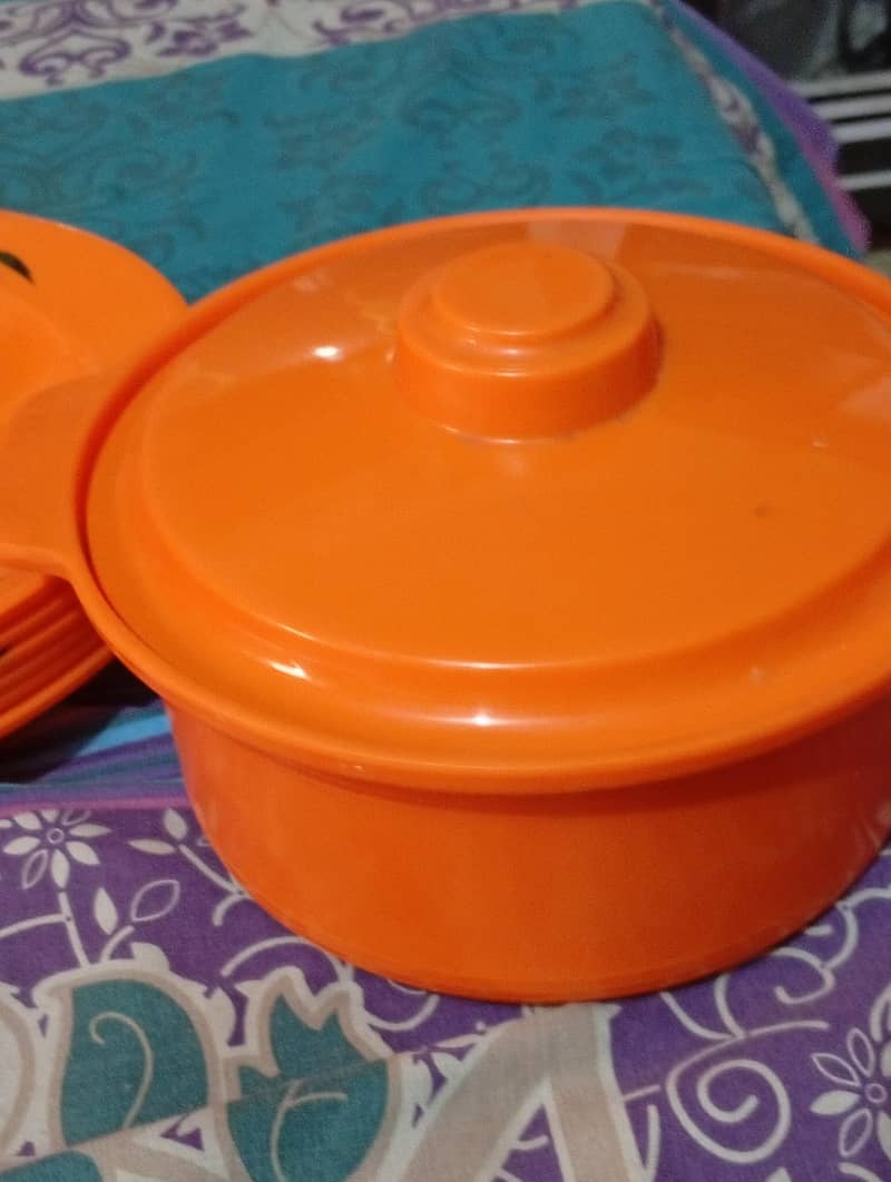 ak small orange dinner set 2
