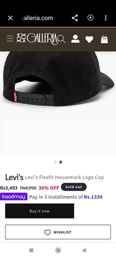 Levi's Original cap.