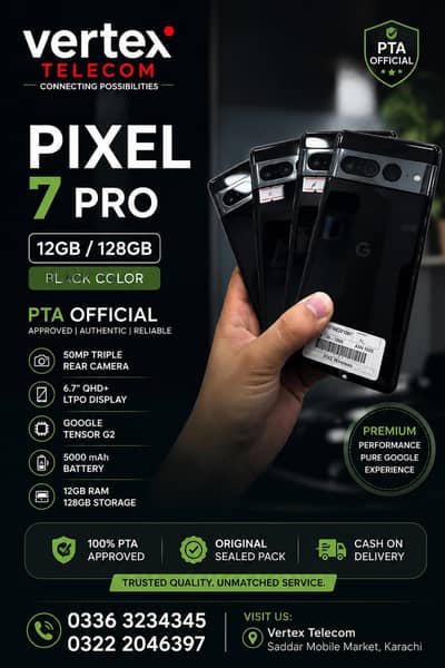 Google Pixel 7 Pro | 128GB Storage | PTA Approved