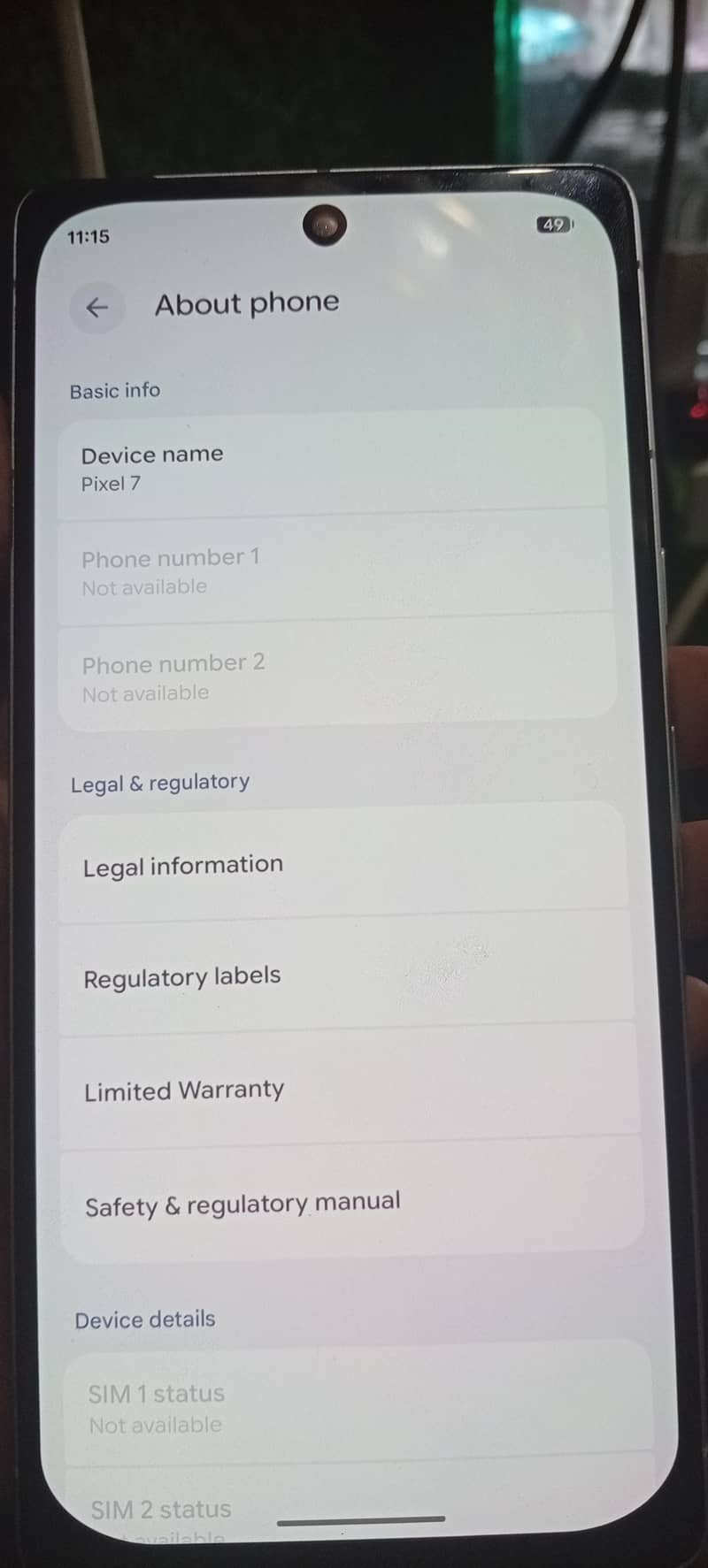 Google pixel 7 3
