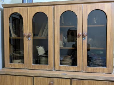wooden divider crockery cabinet for sale