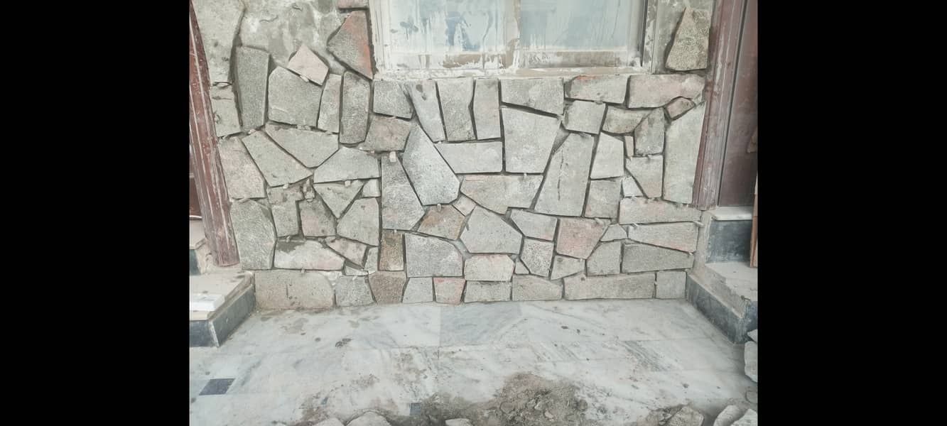 Marble tile plaster fixing work 0
