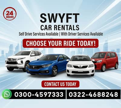 Self Rent a car Available daily weekly monthly | Car Rental Services