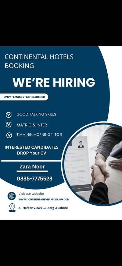 female staff required