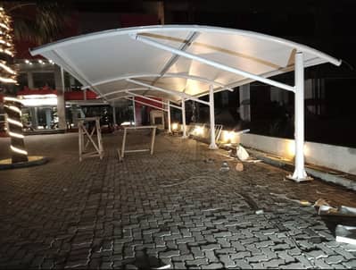 Pole parking shade / Outdoor garage shade / Hypar shade / Tensile shed