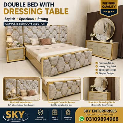 Bed set / Luxury bed / wooden bed / double bed / king size bed / bed