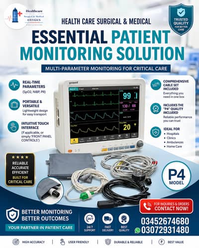 Patient Monitor Multi-Parameter Medical Equipment for ICU