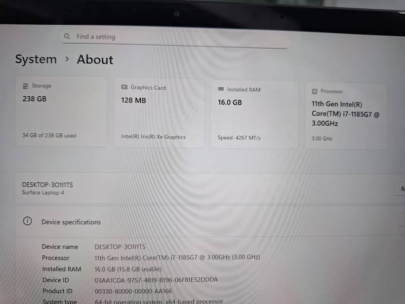 Microsoft surface laptop 4 6