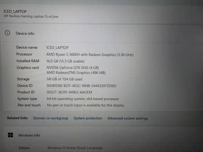 HP pavilion Gaming Laptop For sale