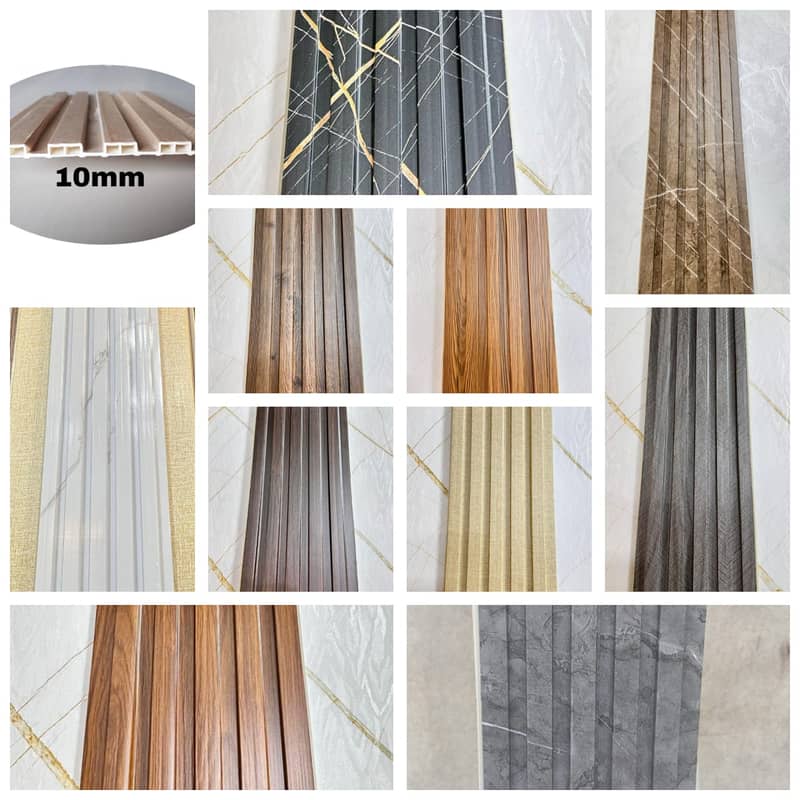 Wpc fluted panel-Wall panelling-Solid panel-laminated gloss flooring 9