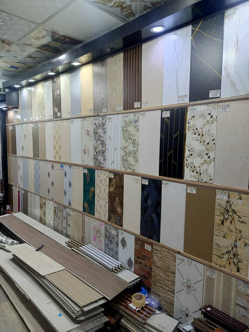 Wpc fluted panel-Wall panelling-Solid panel-laminated gloss flooring 13