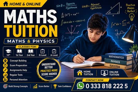 Expert Math & Physics Tutor | Class 9th–12th | O & A Levels