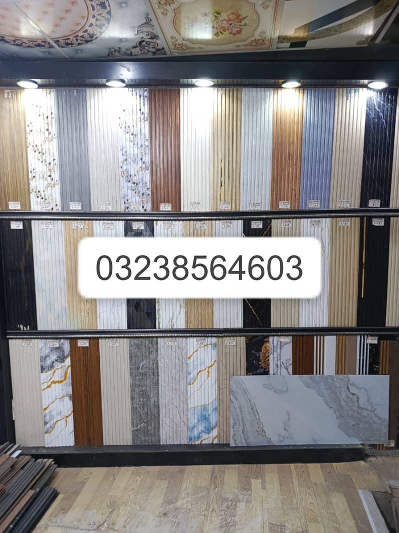 Wpc fluted panel-Wall panelling-Solid panel-laminated gloss flooring 6