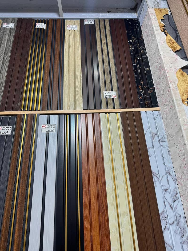 Wpc fluted panel-Wall panelling-Solid panel-laminated gloss flooring 7