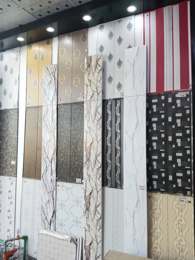 Wpc fluted panel-Wall panelling-Solid panel-laminated gloss flooring 12