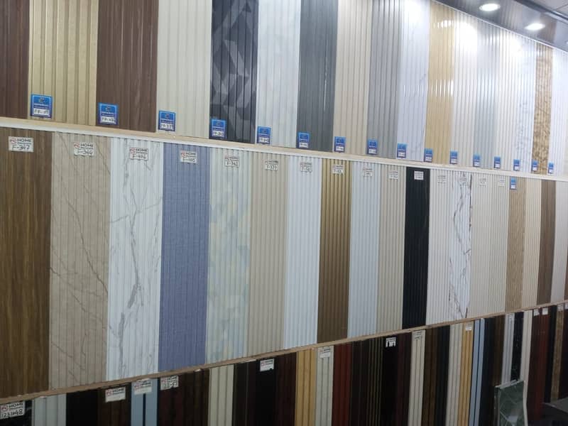 Wpc fluted panel-Wall panelling-Solid panel-laminated gloss flooring 14