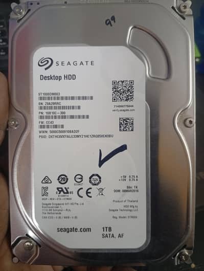 1TB (1000 GB) HDD for sell