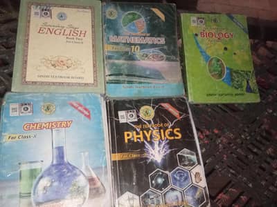 “10th Class Sindh Board Books Complete Set – 5 Books”