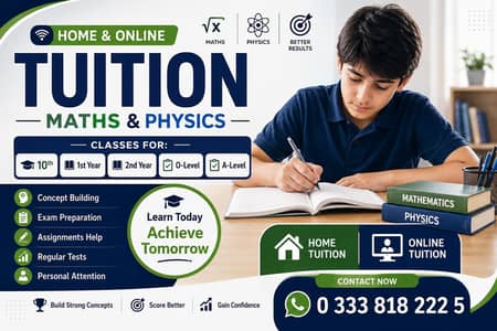 Math & Physics Home/Online Tutor | 9th, 10th, 11th & 12th