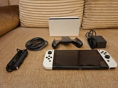 Nintendo Switch OLED jailbroken with accessories