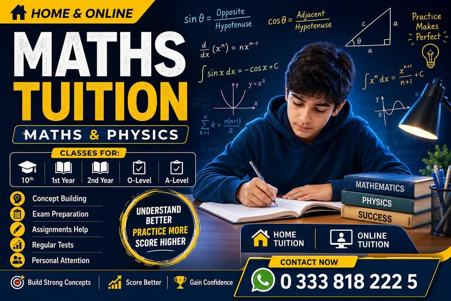 Experienced Math & Physics Tutor | 9th–12th | O/A Levels 0