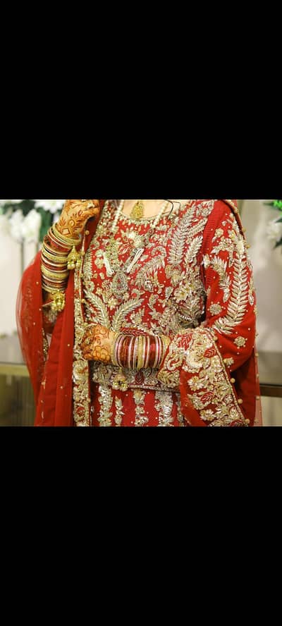 red anari color bridal dress just 50k original price is 150k