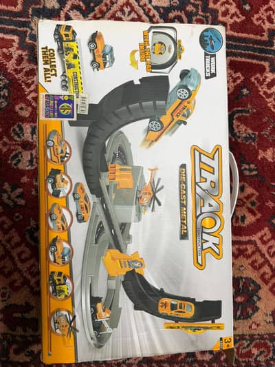 Die Cast Metal Construction  Race Track Toy Kit