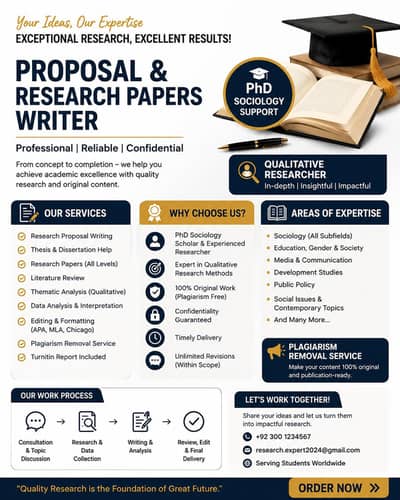 Writer your Proposal, Qualitative thesis, Remove plagiarism
