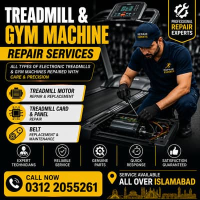 English: Treadmill Repair/Treadmill Reparing Services Available