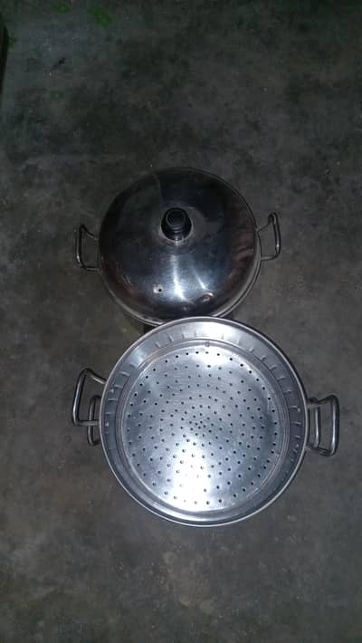 Stainless Steel 3 Tier Steamer Pot Set for Sale - Good Condition